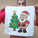 Pintando Pañuelos – Papá Noel